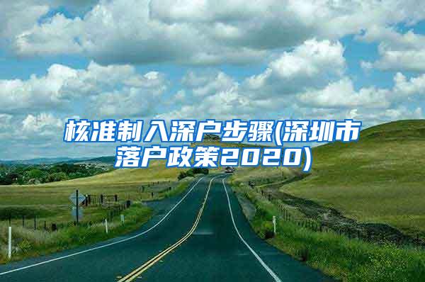 核准制入深户步骤(深圳市落户政策2020)