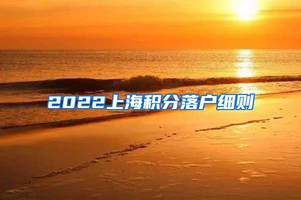 2022上海积分落户细则