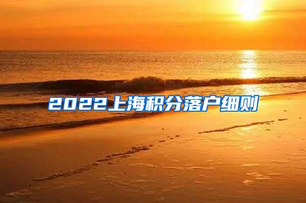 2022上海积分落户细则