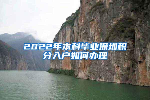 2022年本科毕业深圳积分入户如何办理