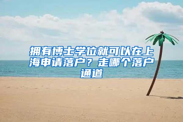 拥有博士学位就可以在上海申请落户？走哪个落户通道