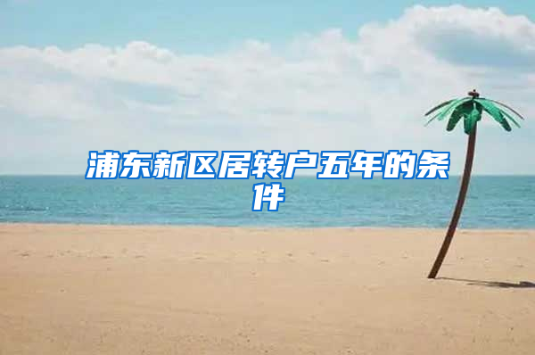 浦东新区居转户五年的条件