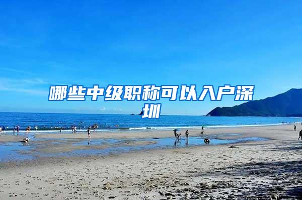 哪些中级职称可以入户深圳