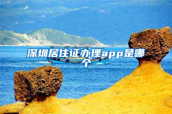 深圳居住证办理app是哪个