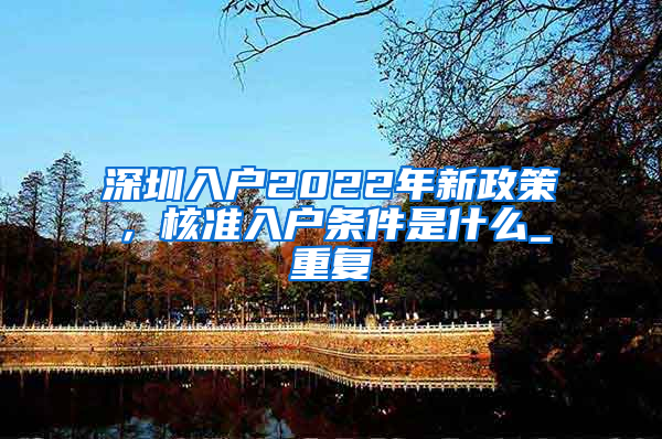 深圳入户2022年新政策，核准入户条件是什么_重复