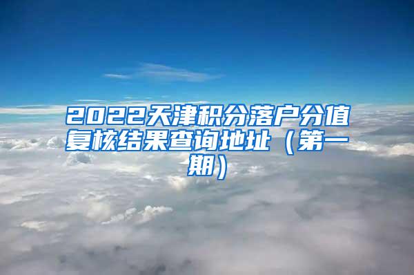 2022天津积分落户分值复核结果查询地址（第一期）