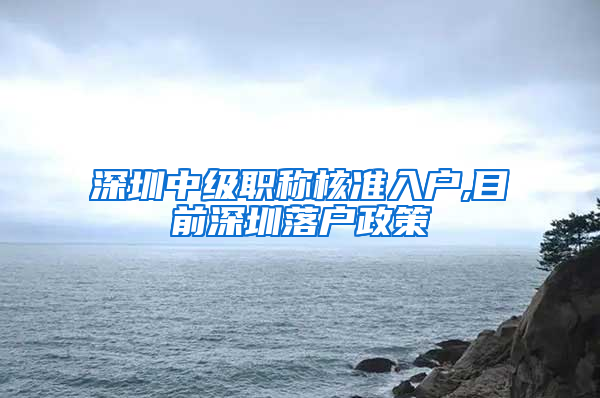 深圳中级职称核准入户,目前深圳落户政策