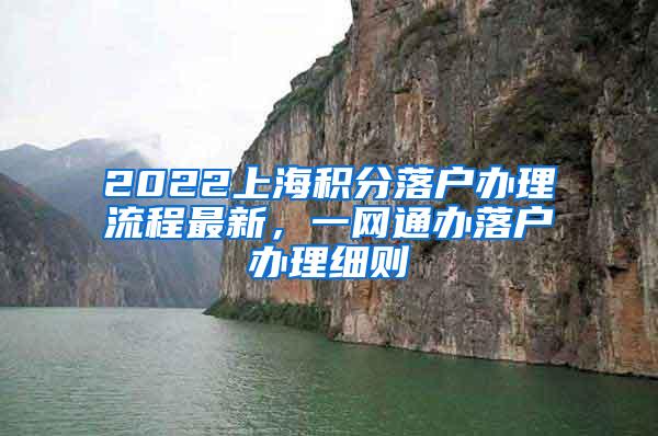 2022上海积分落户办理流程最新，一网通办落户办理细则