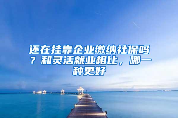 还在挂靠企业缴纳社保吗？和灵活就业相比，哪一种更好