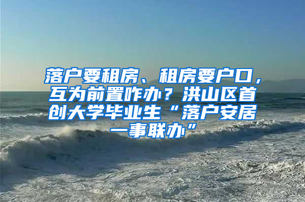 落户要租房、租房要户口，互为前置咋办？洪山区首创大学毕业生“落户安居一事联办”