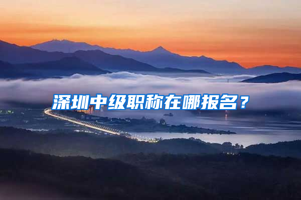 深圳中级职称在哪报名？