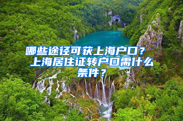 哪些途径可获上海户口？ 上海居住证转户口需什么条件？