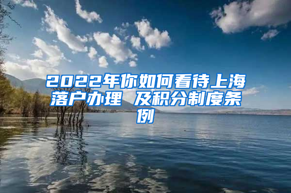 2022年你如何看待上海落户办理 及积分制度条例