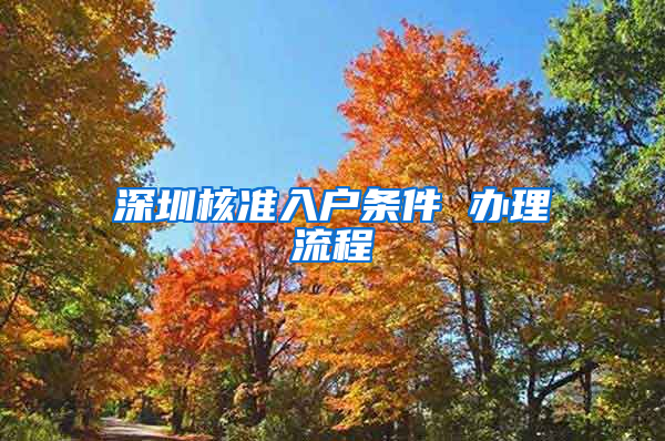 深圳核准入户条件 办理流程