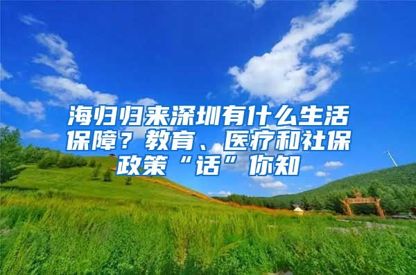 海归归来深圳有什么生活保障？教育、医疗和社保政策“话”你知