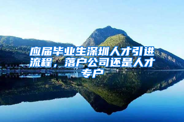 应届毕业生深圳人才引进流程，落户公司还是人才专户