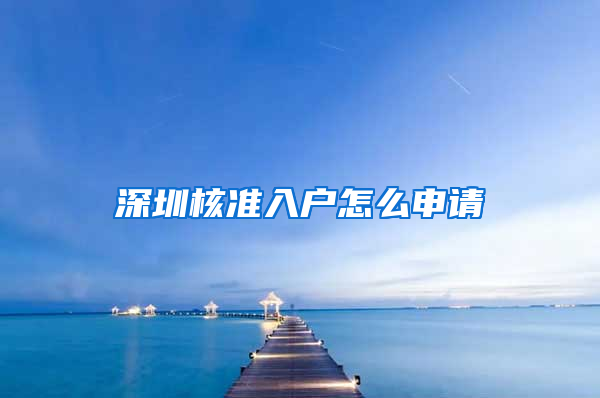 深圳核准入户怎么申请
