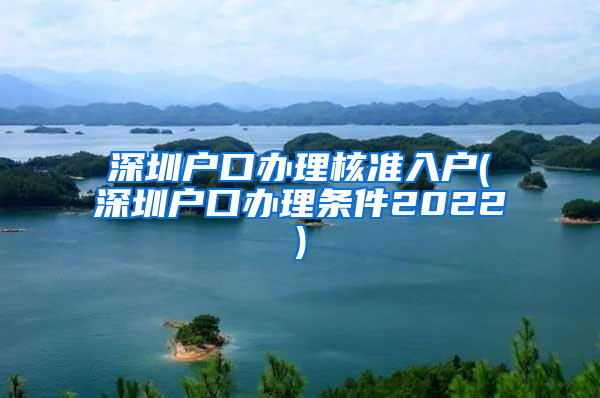 深圳户口办理核准入户(深圳户口办理条件2022)
