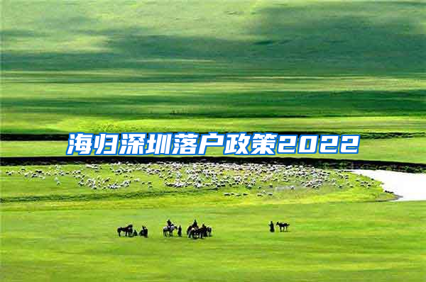 海归深圳落户政策2022