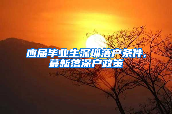 应届毕业生深圳落户条件,蕞新落深户政策