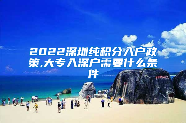 2022深圳纯积分入户政策,大专入深户需要什么条件