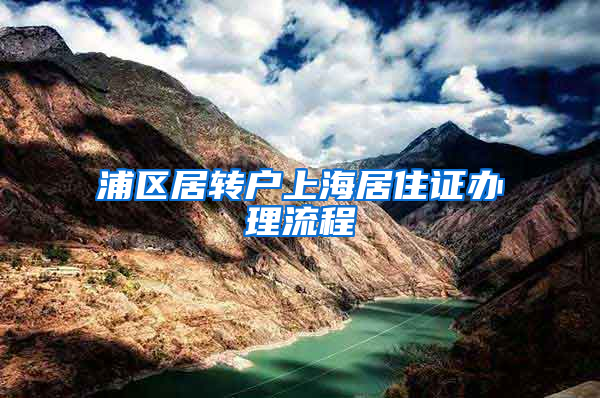 浦区居转户上海居住证办理流程
