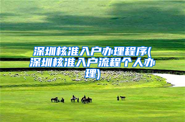 深圳核准入户办理程序(深圳核准入户流程个人办理)