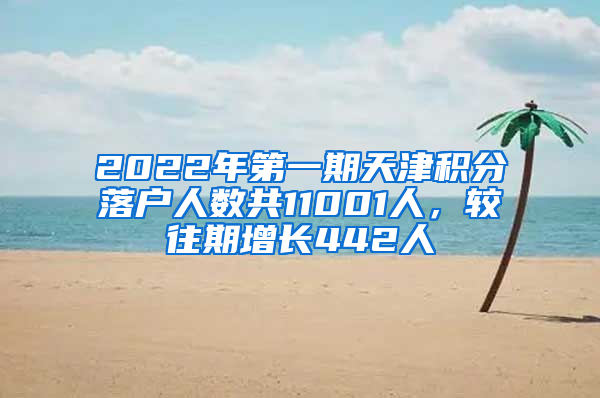 2022年第一期天津积分落户人数共11001人，较往期增长442人
