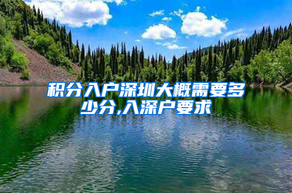 积分入户深圳大概需要多少分,入深户要求