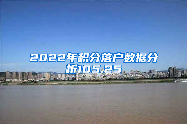 2022年积分落户数据分析105.25