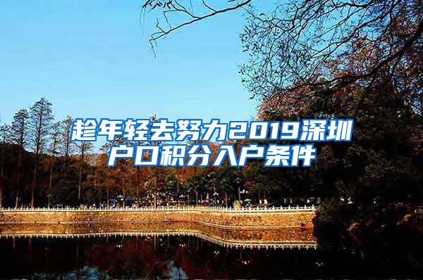 趁年轻去努力2019深圳户口积分入户条件