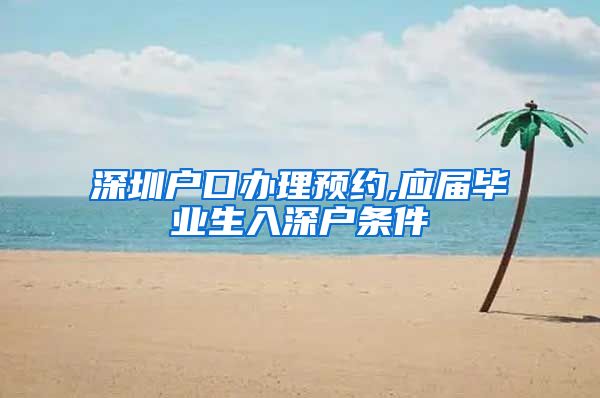 深圳户口办理预约,应届毕业生入深户条件