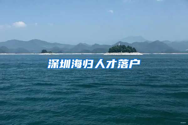 深圳海归人才落户