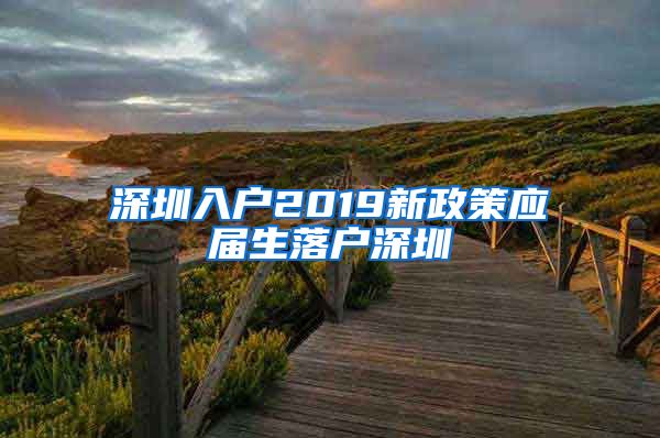 深圳入户2019新政策应届生落户深圳
