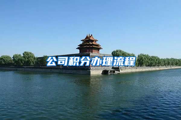 公司积分办理流程