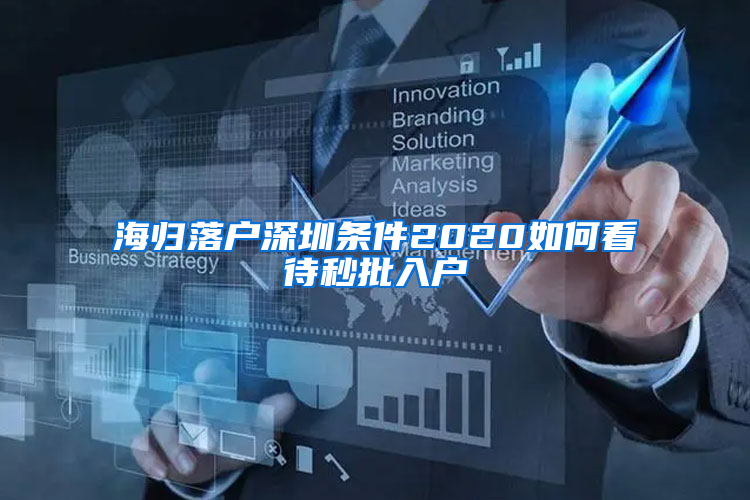 海归落户深圳条件2020如何看待秒批入户