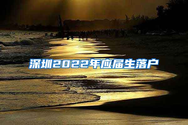 深圳2022年应届生落户