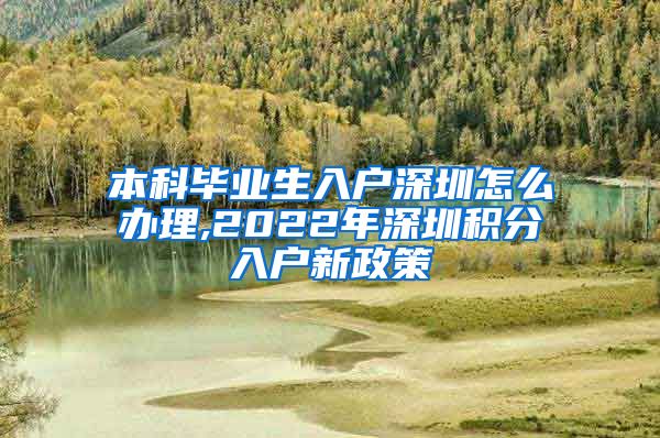 本科毕业生入户深圳怎么办理,2022年深圳积分入户新政策