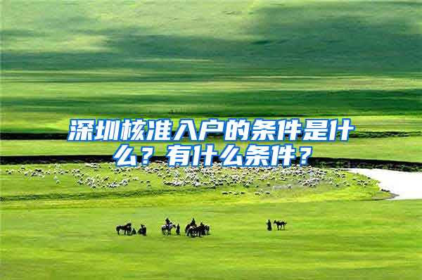 深圳核准入户的条件是什么？有什么条件？