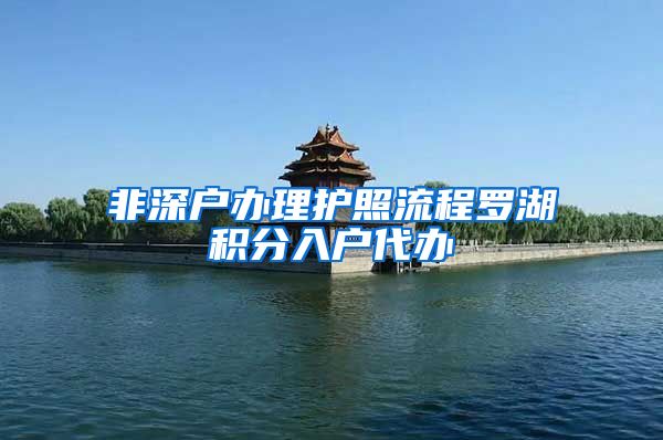 非深户办理护照流程罗湖积分入户代办