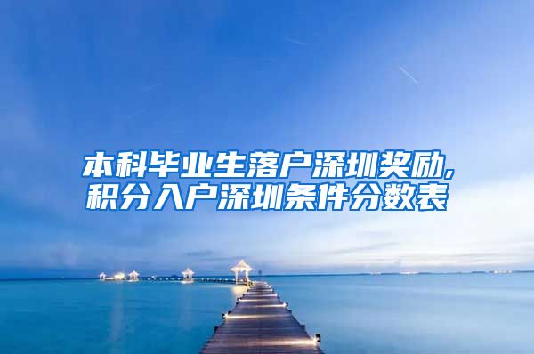 本科毕业生落户深圳奖励,积分入户深圳条件分数表