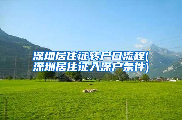 深圳居住证转户口流程(深圳居住证入深户条件)