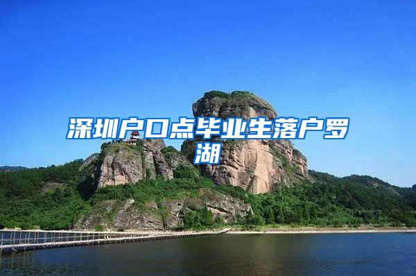 深圳户口点毕业生落户罗湖