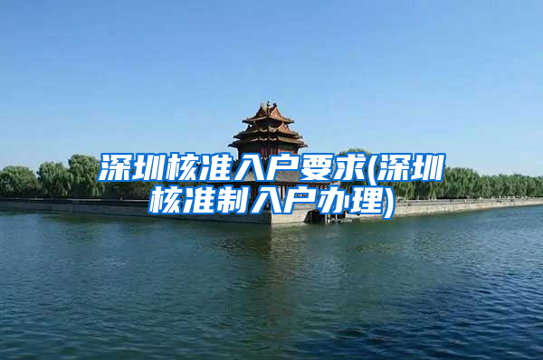 深圳核准入户要求(深圳核准制入户办理)