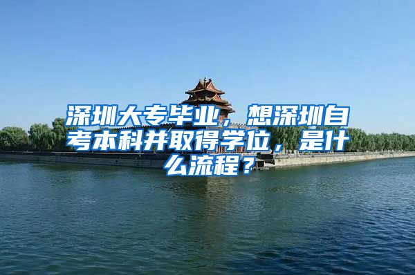 深圳大专毕业，想深圳自考本科并取得学位，是什么流程？