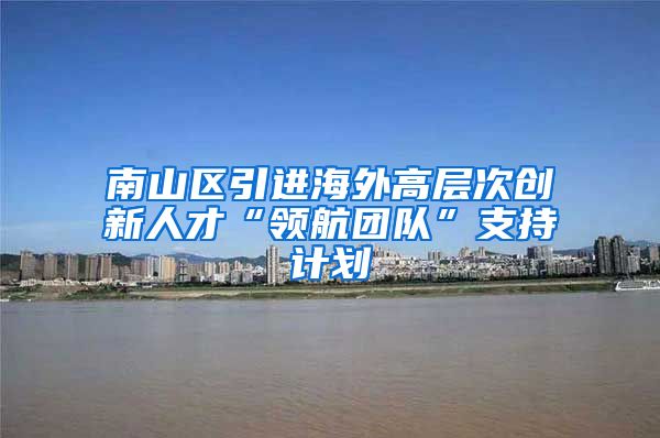 南山区引进海外高层次创新人才“领航团队”支持计划