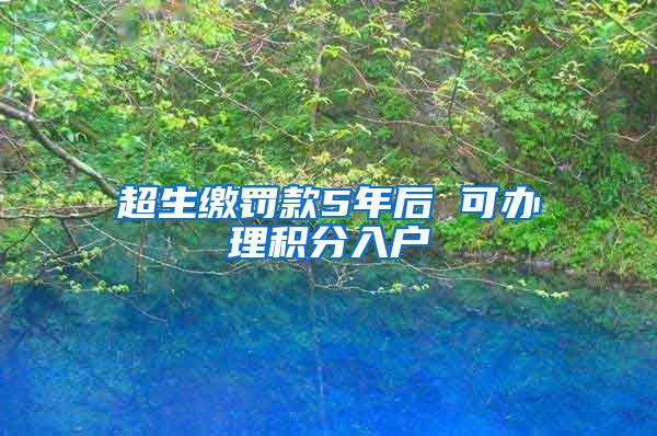 超生缴罚款5年后 可办理积分入户