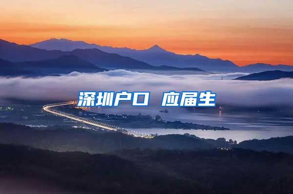深圳户口 应届生