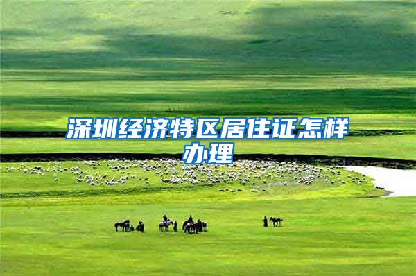深圳经济特区居住证怎样办理