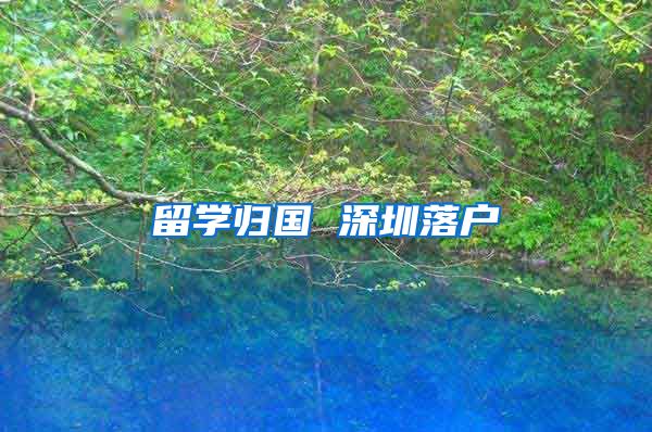 留学归国 深圳落户